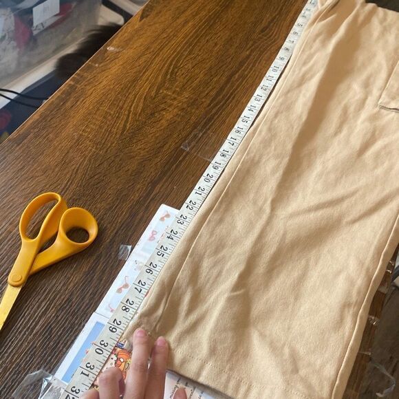 Edit by Nine Womens Khaki Colored Twill Utility Pants Straight Leg Large - Picture 8 of 8